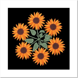 Sunflower Pinwheel Posters and Art